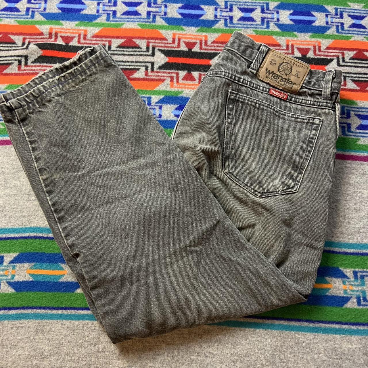 Vintage 90s faded black WRANGLER denim jeans 🖤🖤 - Depop