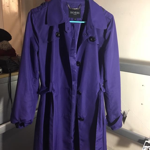 Hobbs London Saskia Purple Trench Coat, Hobbs Purple Trench Coat