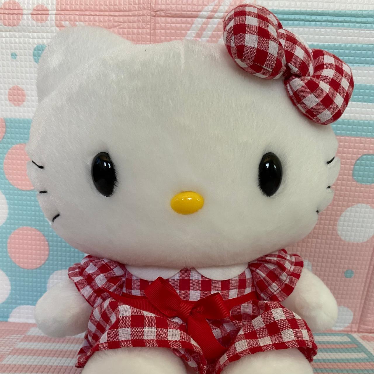 Hello Kitty Plush With Red Gingham Dress! Very Cute... - Depop