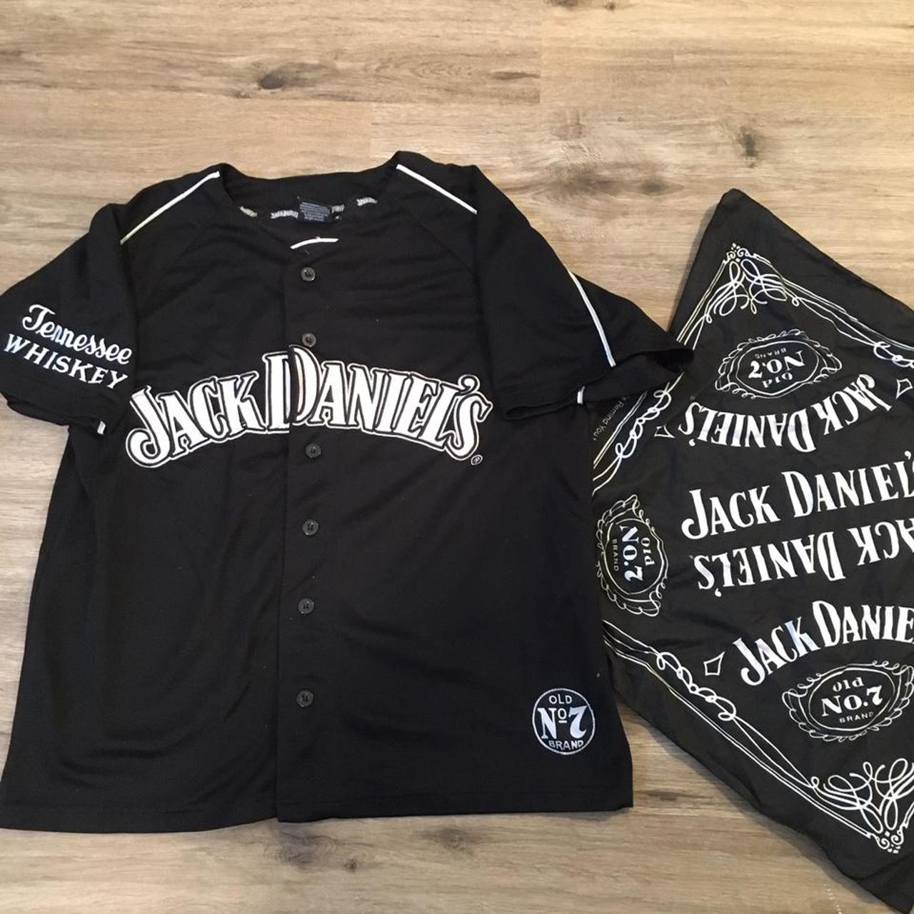 Jack Daniels Baseball Jersey Classic Tennessee Sour Mash Whiskey