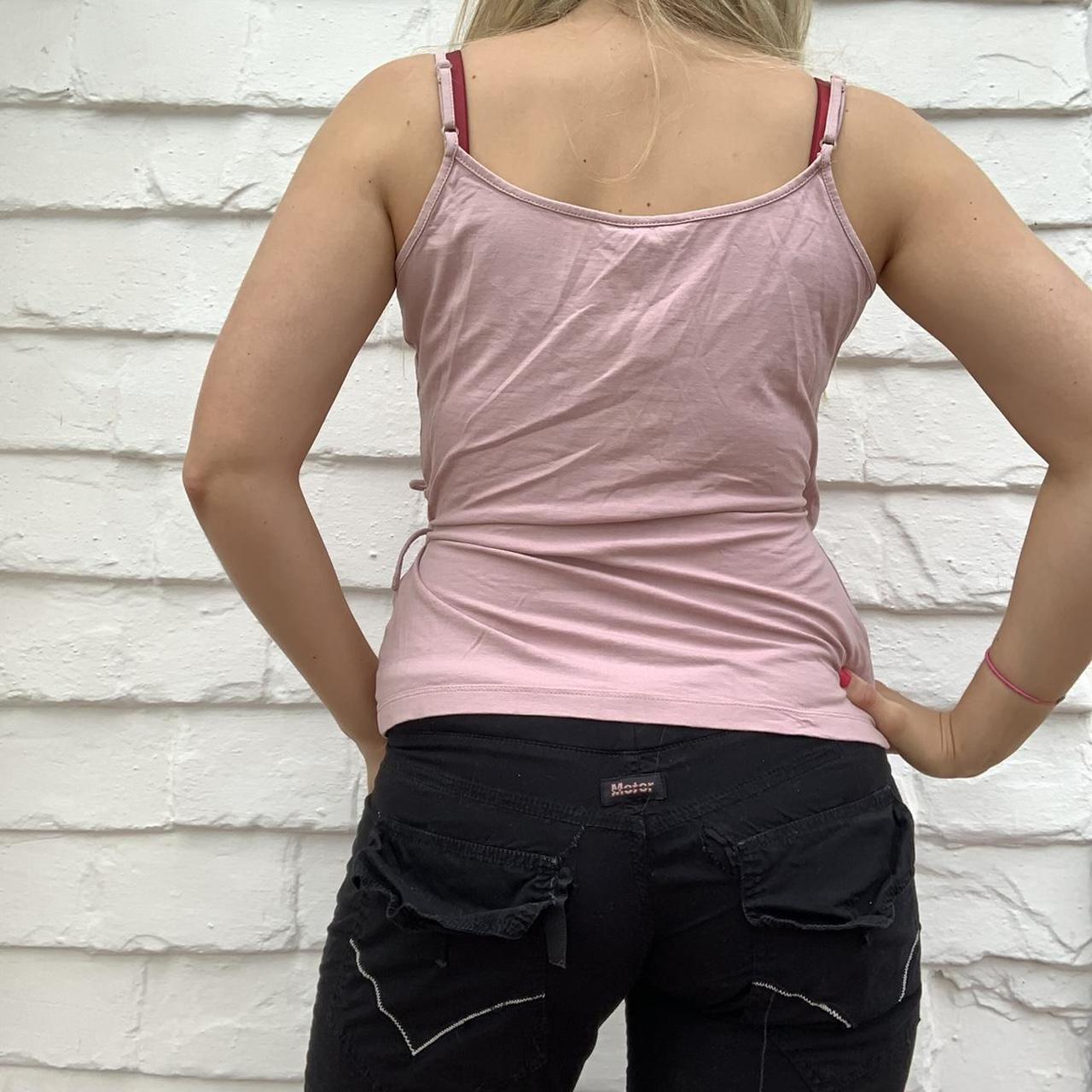 super cute y2k baby pink wrap cami top. In overall... Depop