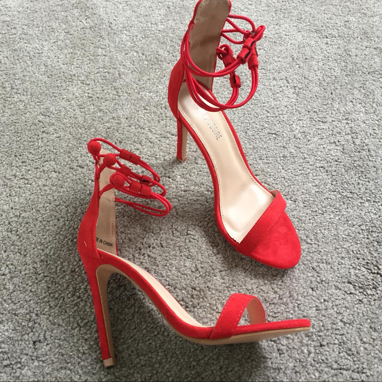 Public desire red lace hotsell up heels