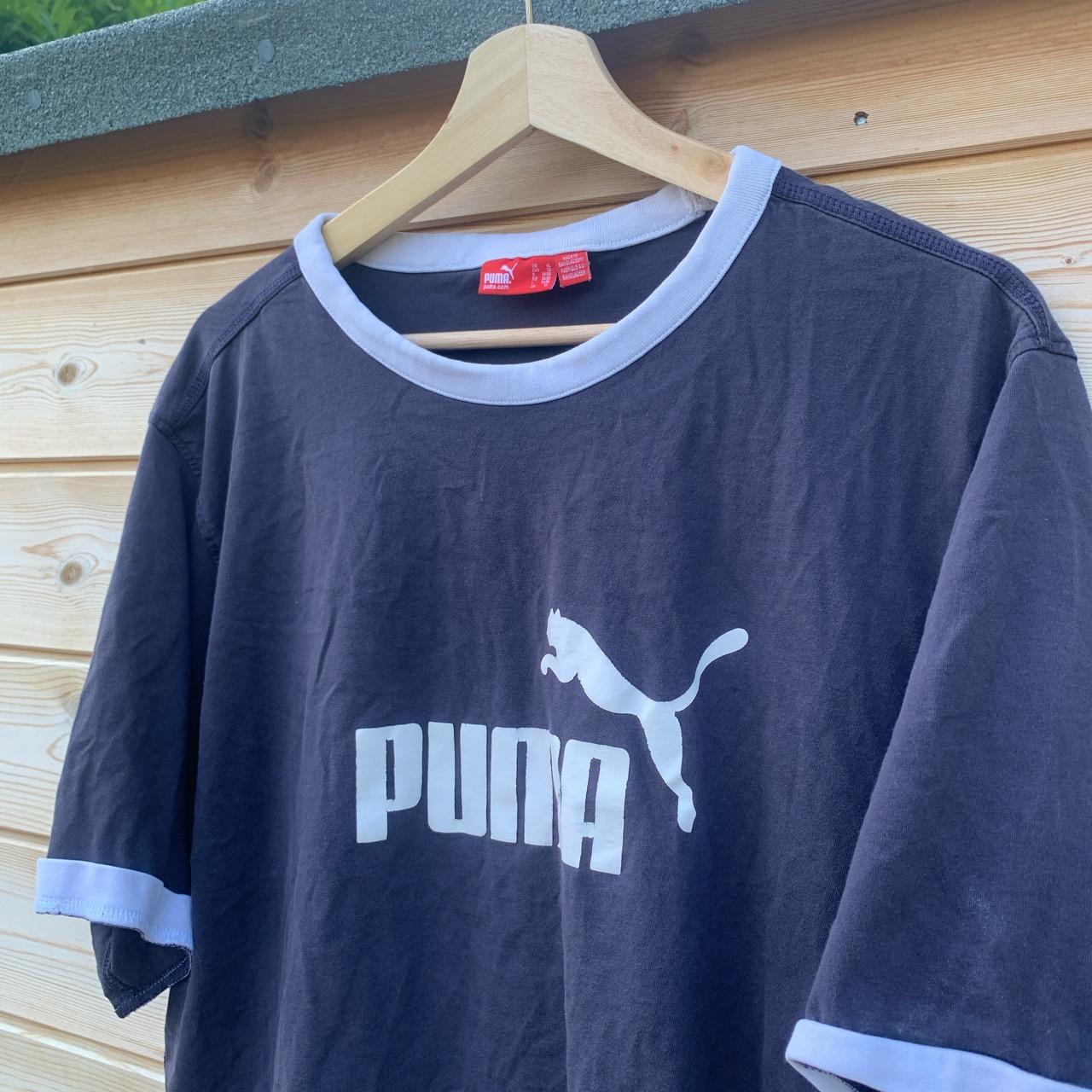 Sick Navy Puma Ringer Tee Fits an oversized medium,... - Depop