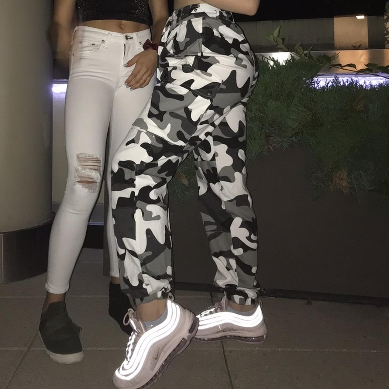 Black and white camo best sale trousers womens