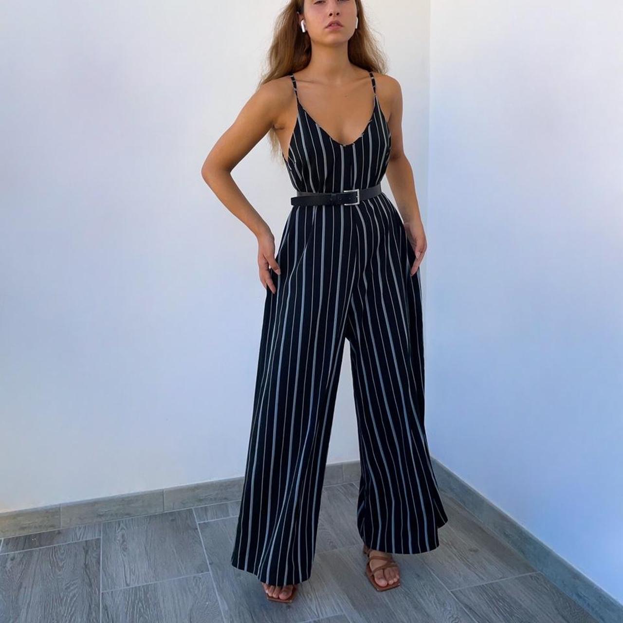 Women's Black and Grey Jumpsuit | Depop