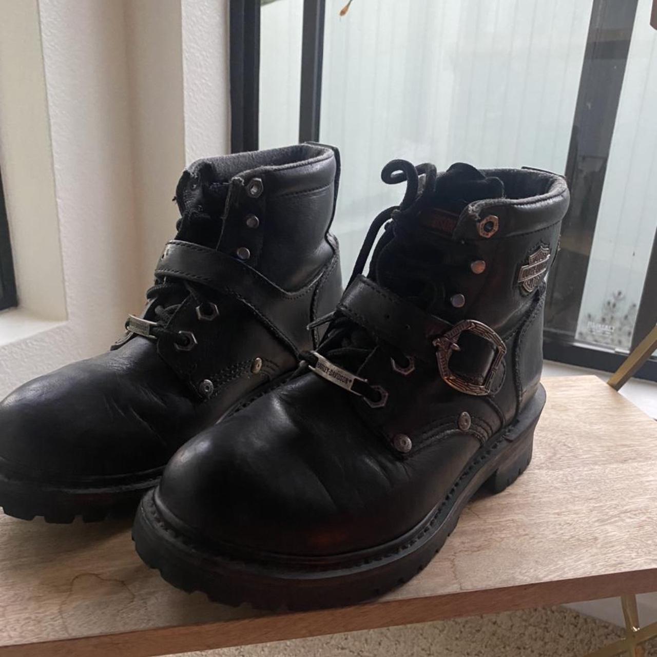 Harley Davidson faded glory black boots🖤 - Depop