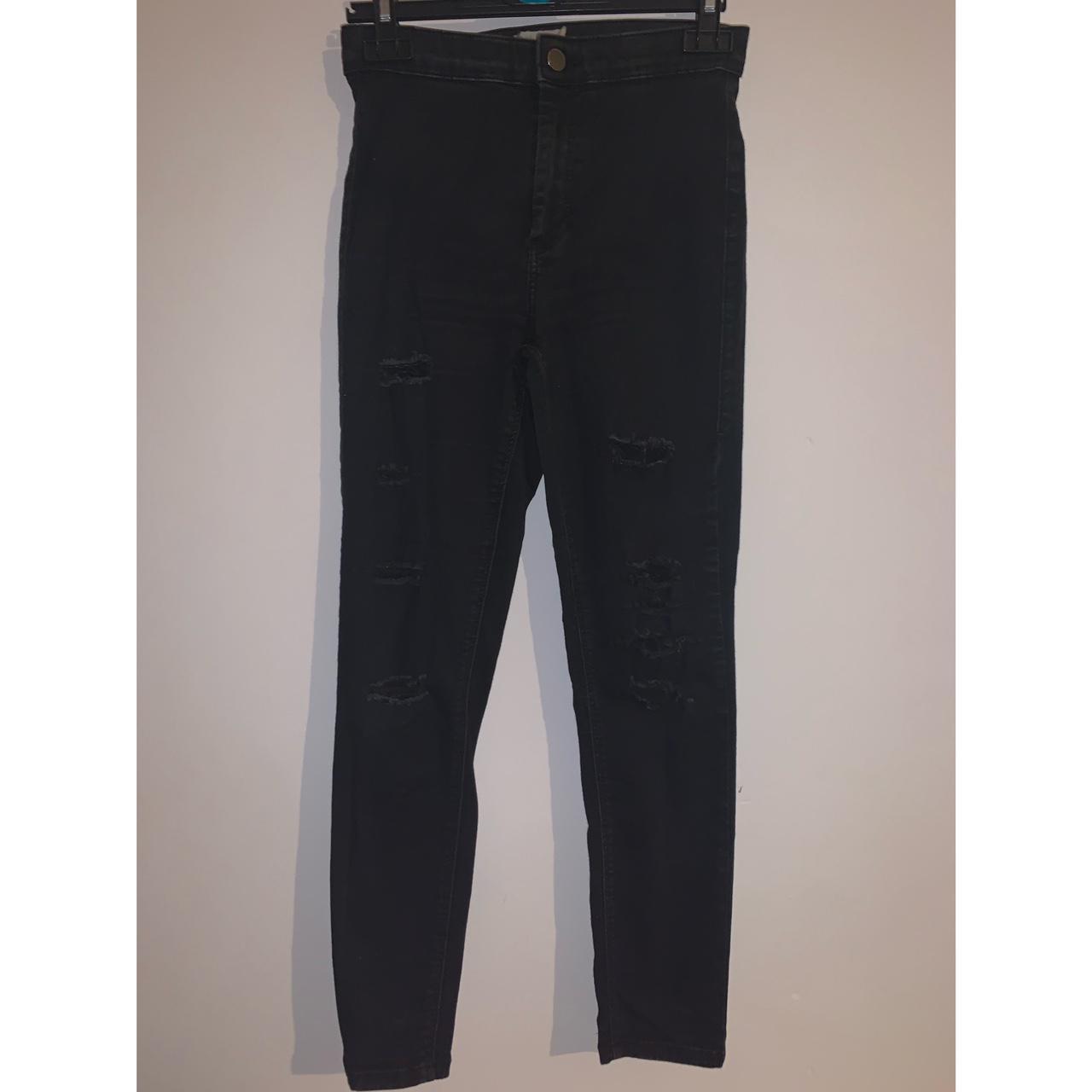 Ripped Jeans Topshop Black Jeans Petite Topshop Black Ripped Joni - Main Image