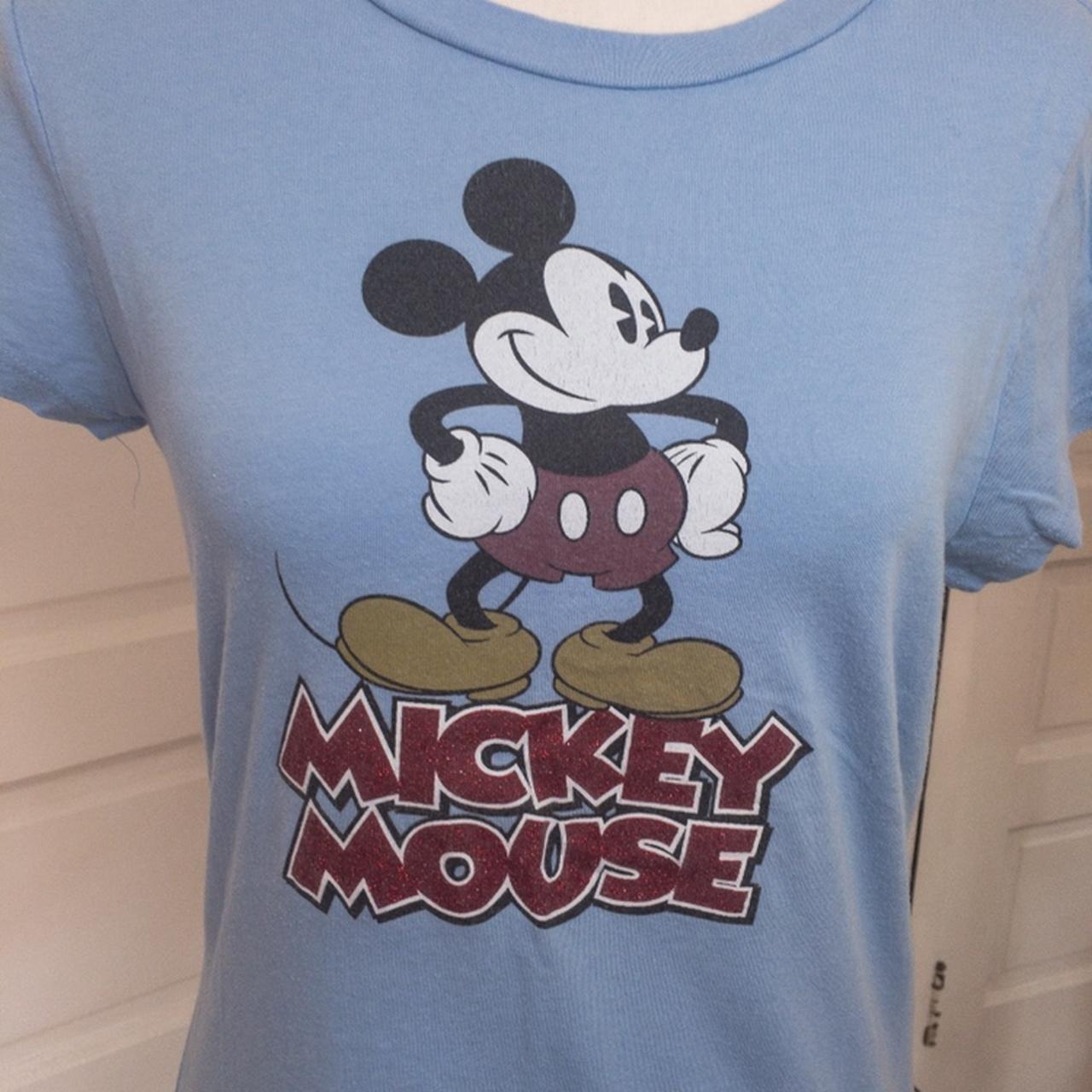 Vintage y2k Disney’s Mickey Mouse blue tee! Very... - Depop