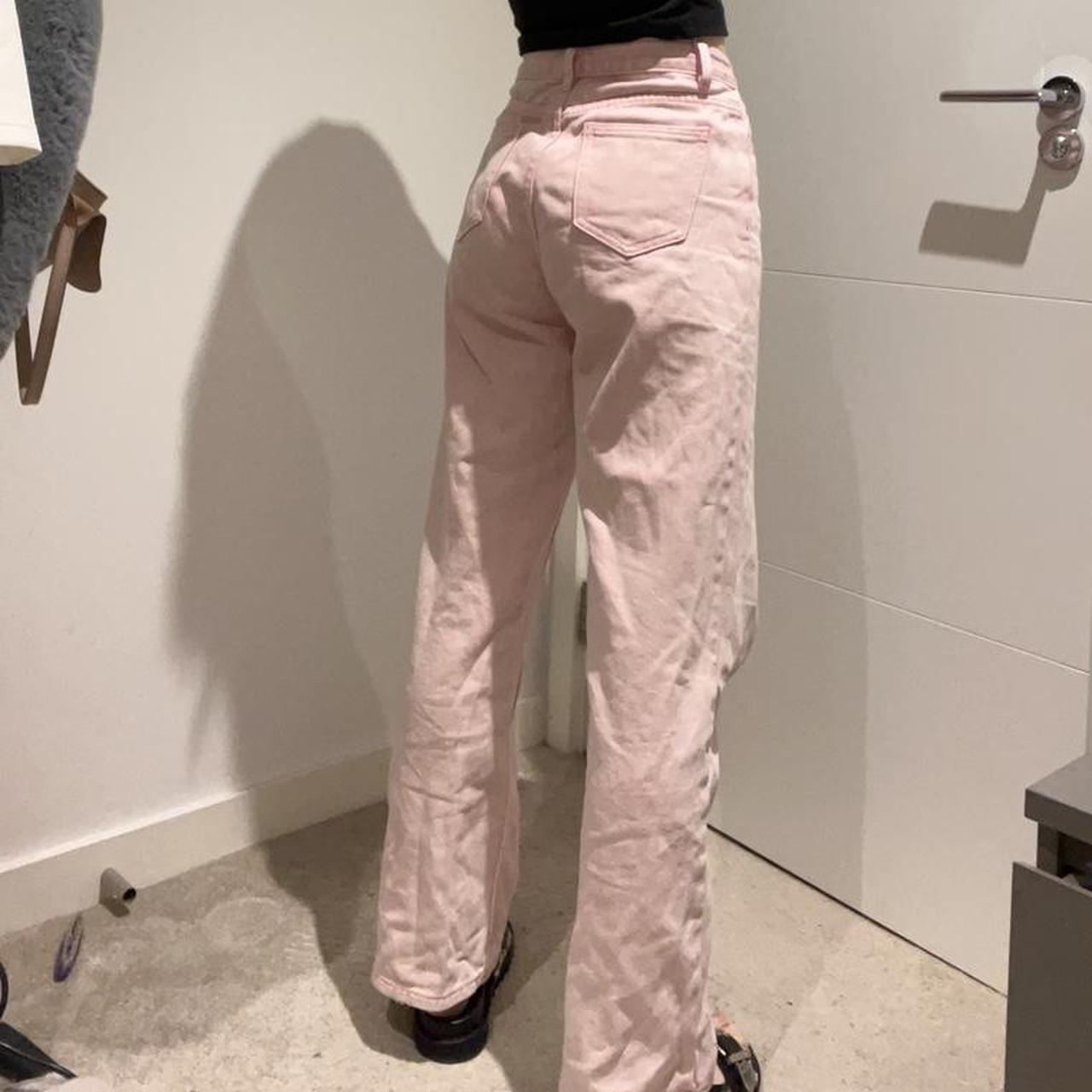 Pink straight jeans Soft and perfect for daily Size... Depop