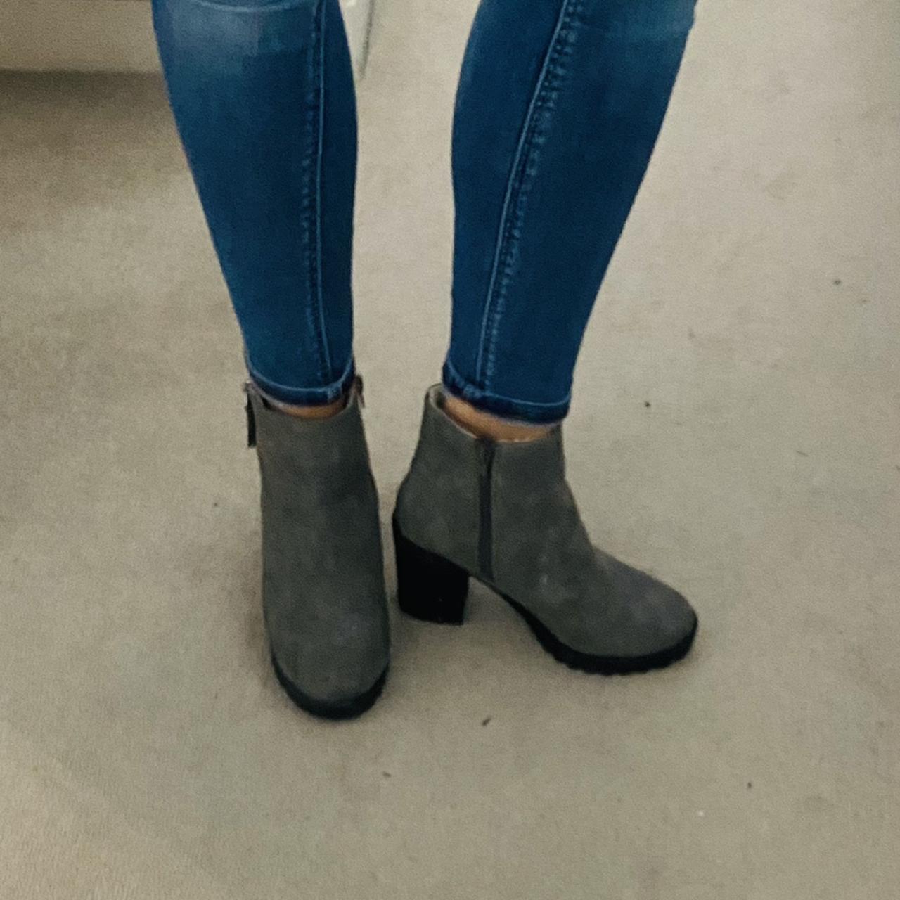 River island grey suede ankle boots Very Depop