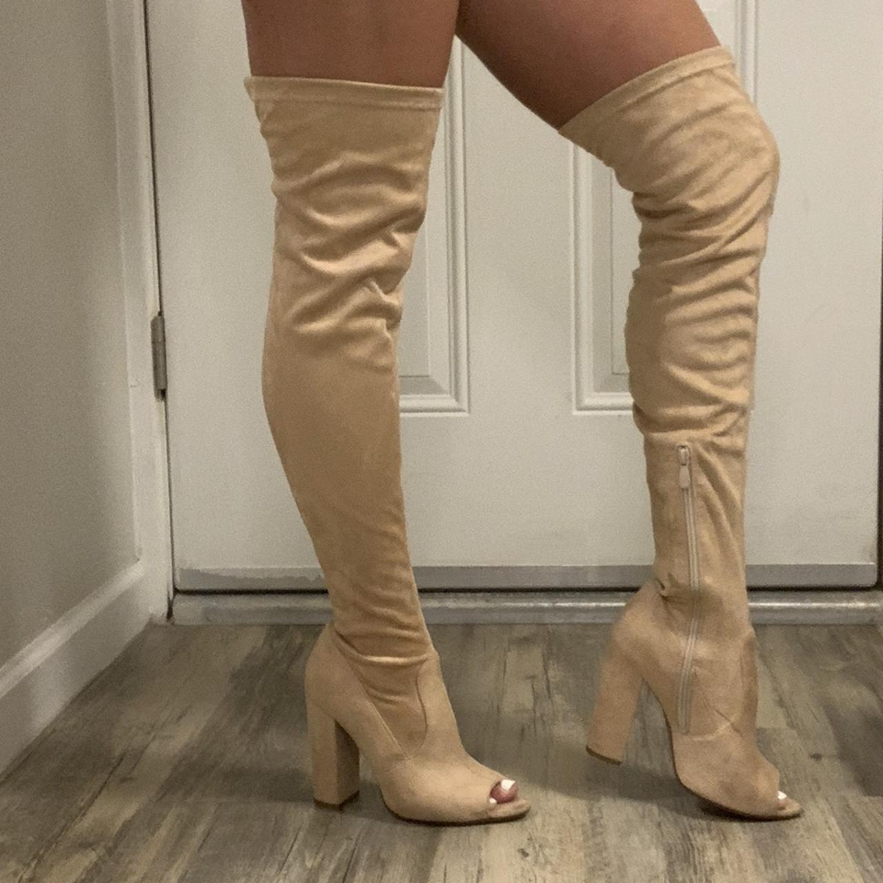 Nude thigh high on sale boots