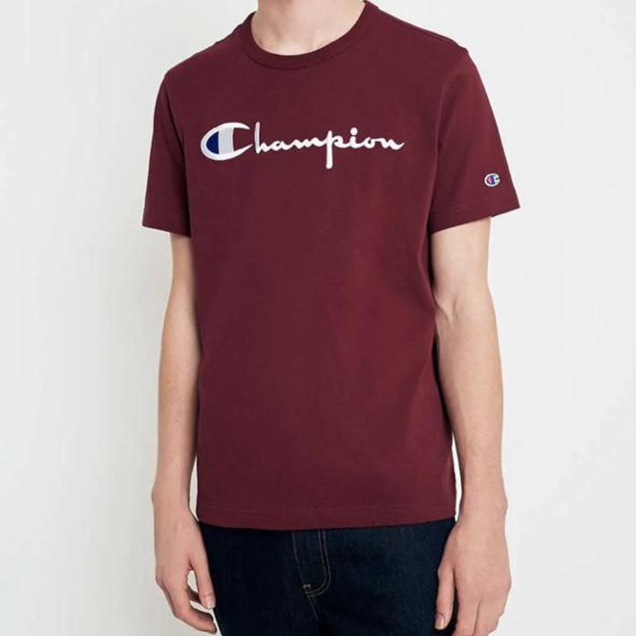 champion t shirt burgundy