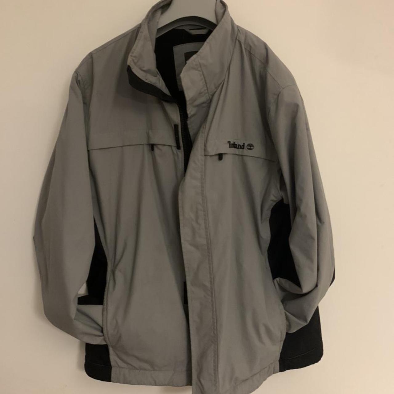 VINTAGE. Timberland grey puffer jacket. Size L and... - Depop