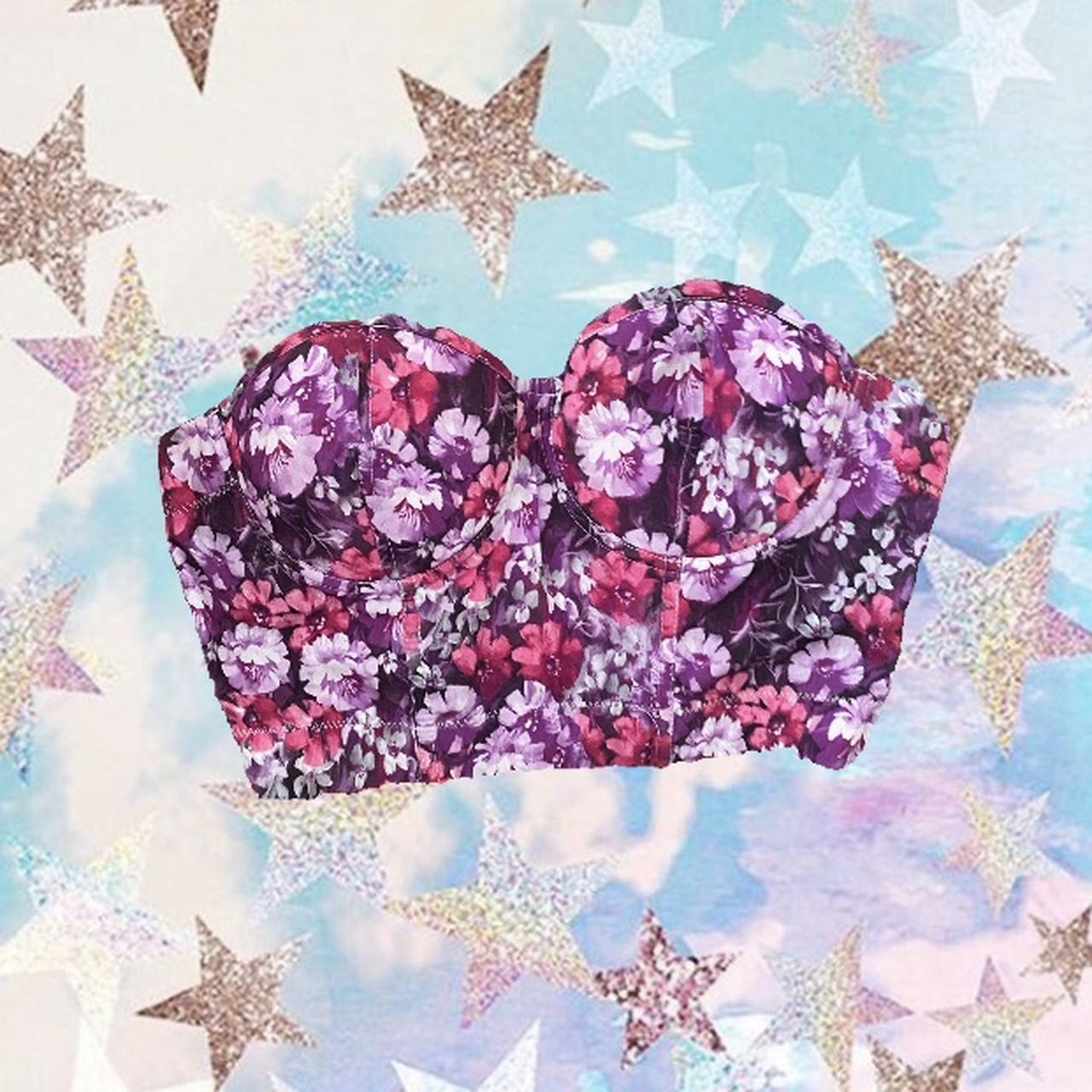 ⭐️ super cute floral corset style top! this is also a... Depop