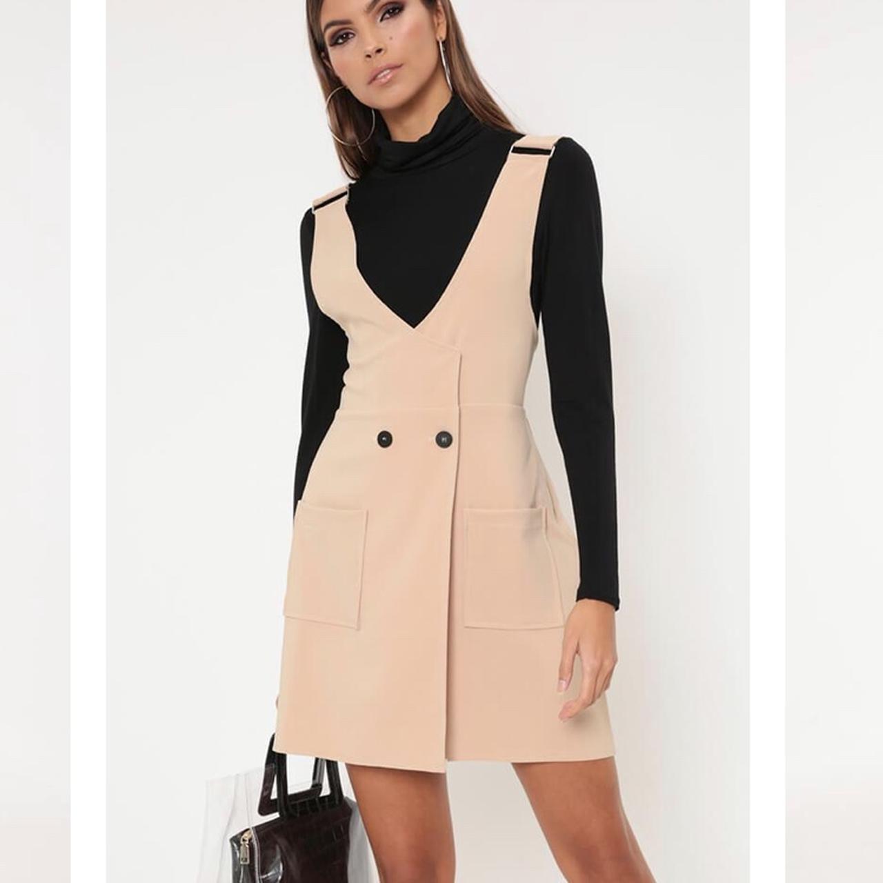 Camel pinafore dress best sale