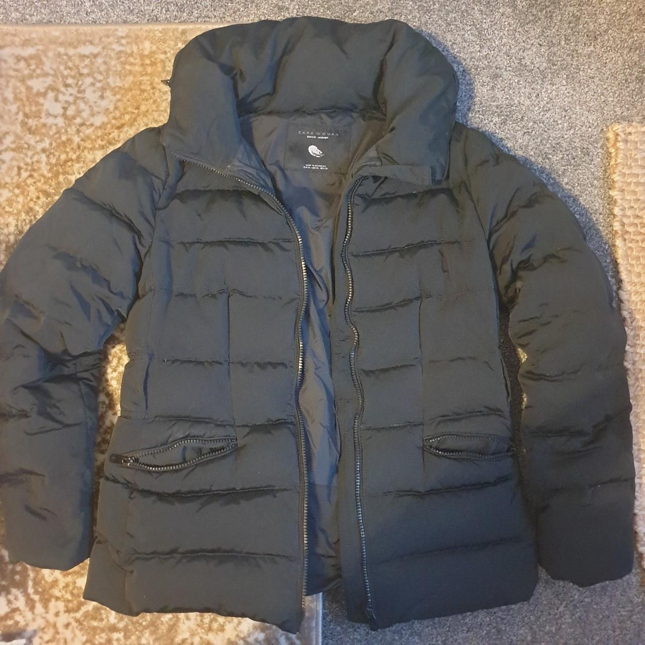 Zara Down Puffer Jacket. Size XL but best fit L.... - Depop