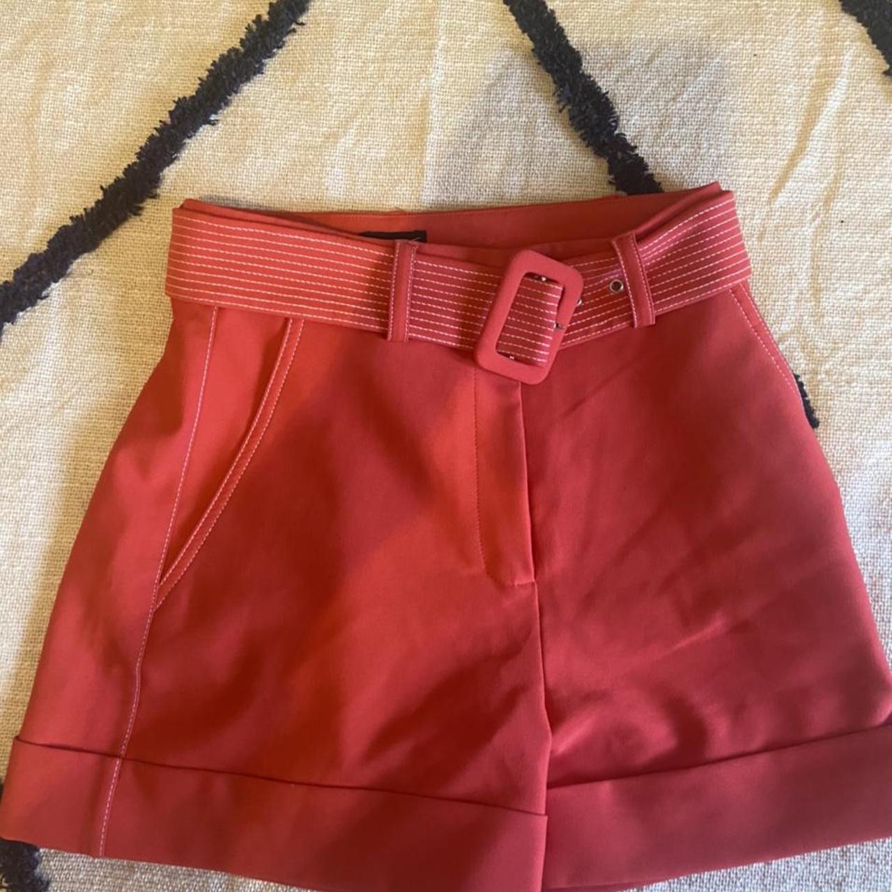 River Island Women's Pink and Red Shorts | Depop