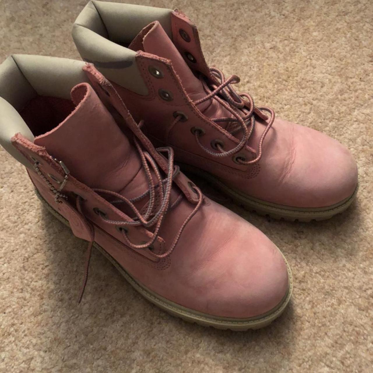 timberland pink suede boots