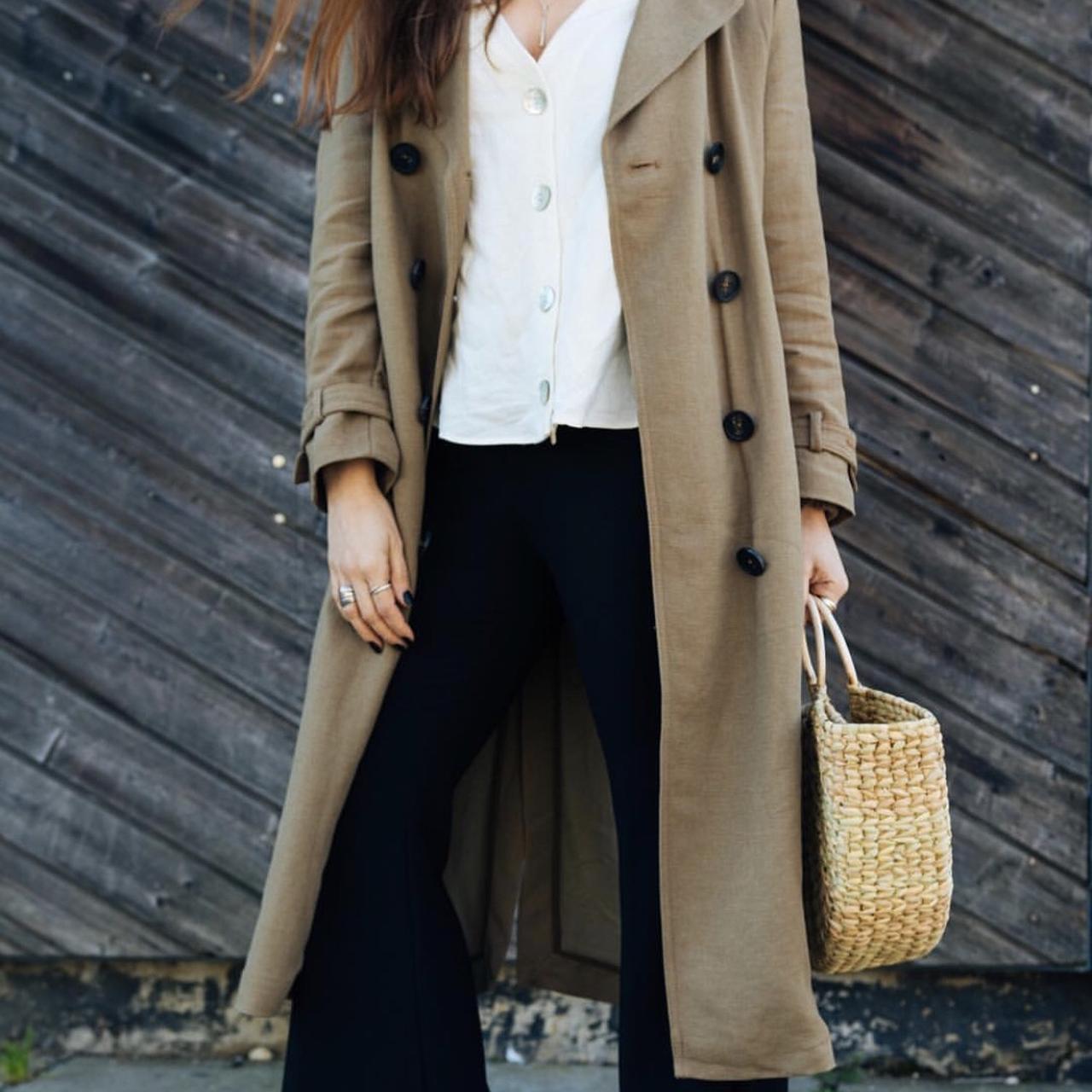 Linen trench deals coat zara