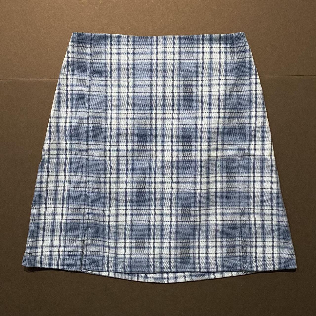Preppy Brandy Melville plaid skirt. Waist 12”... Depop