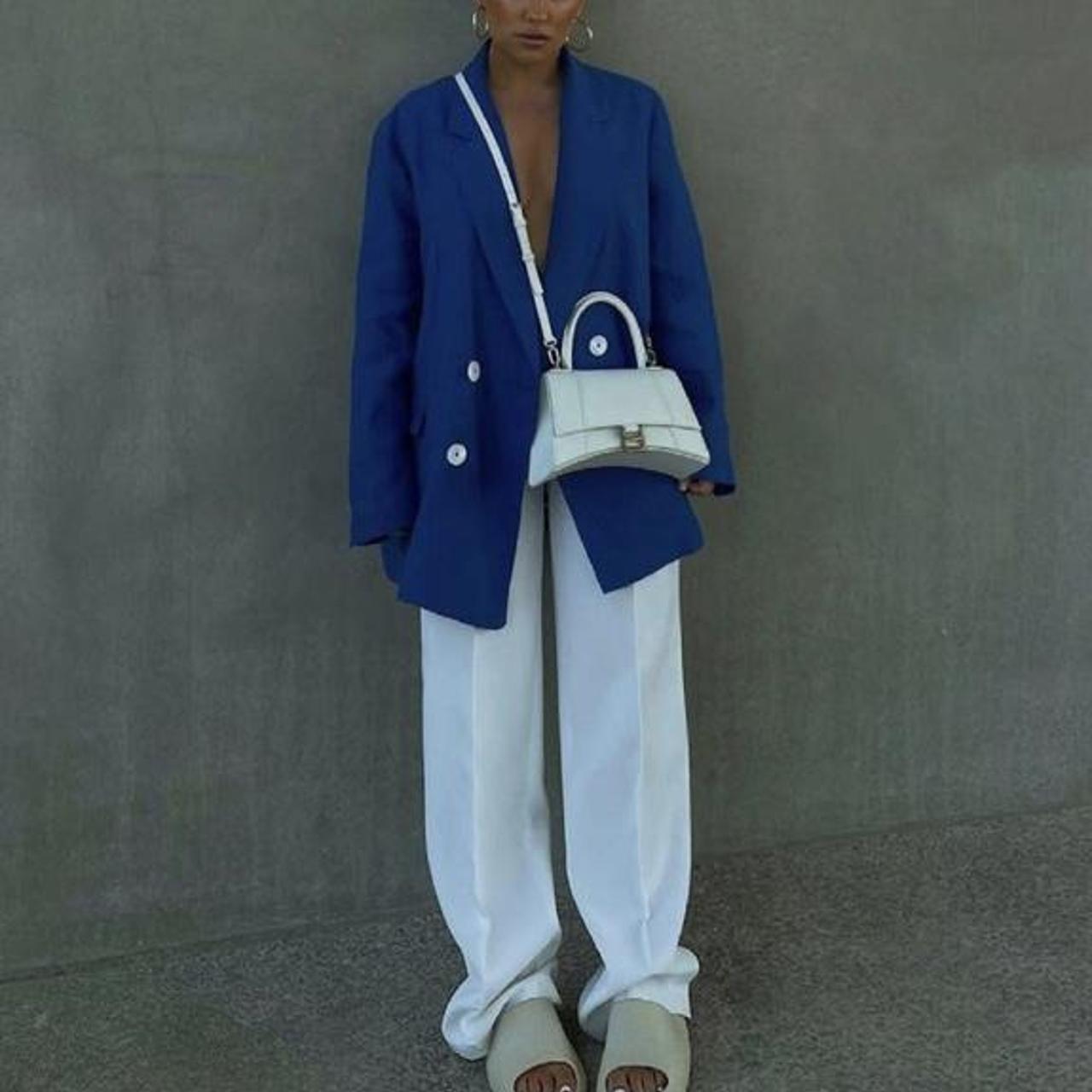 zara royal blue blazer