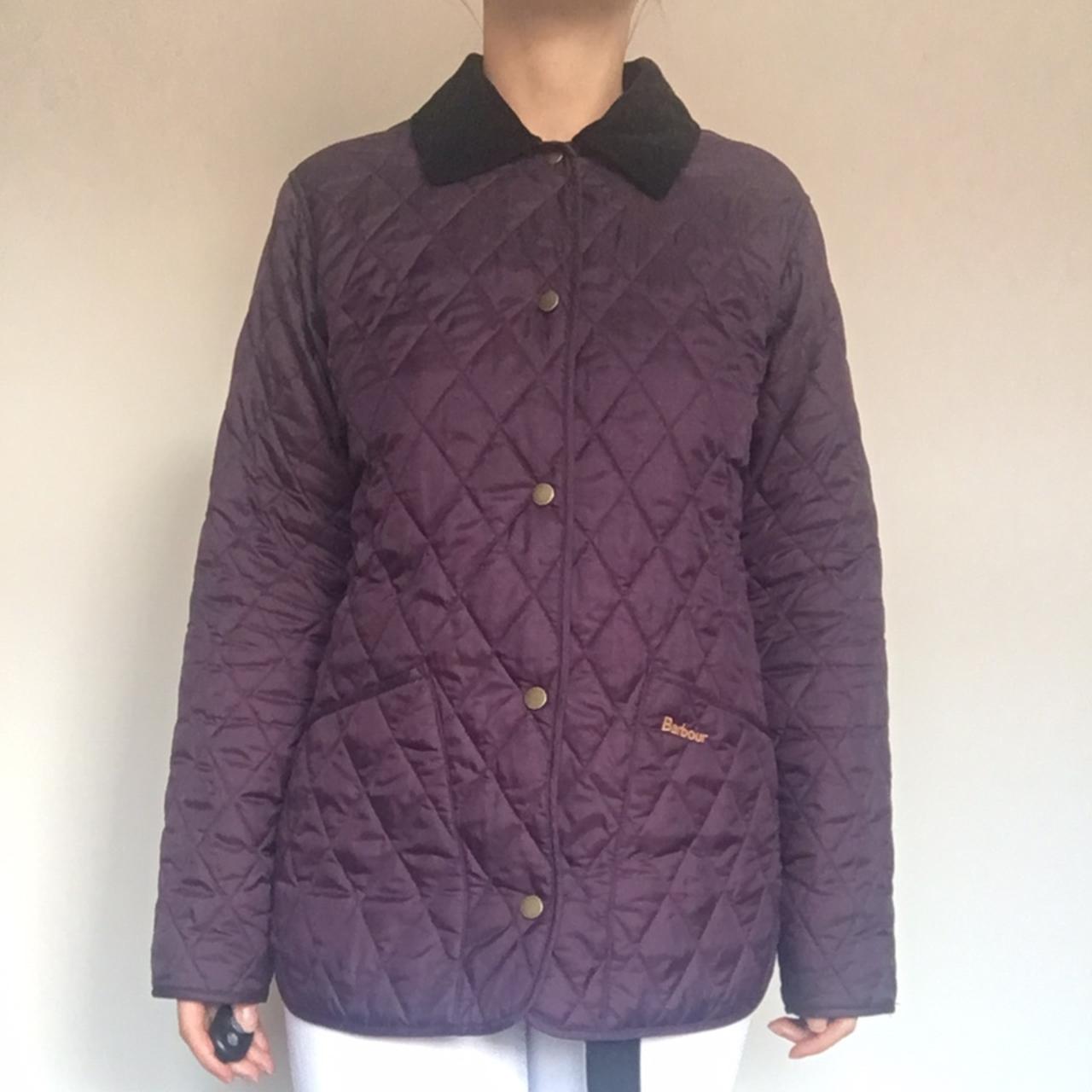 barbour purple coat