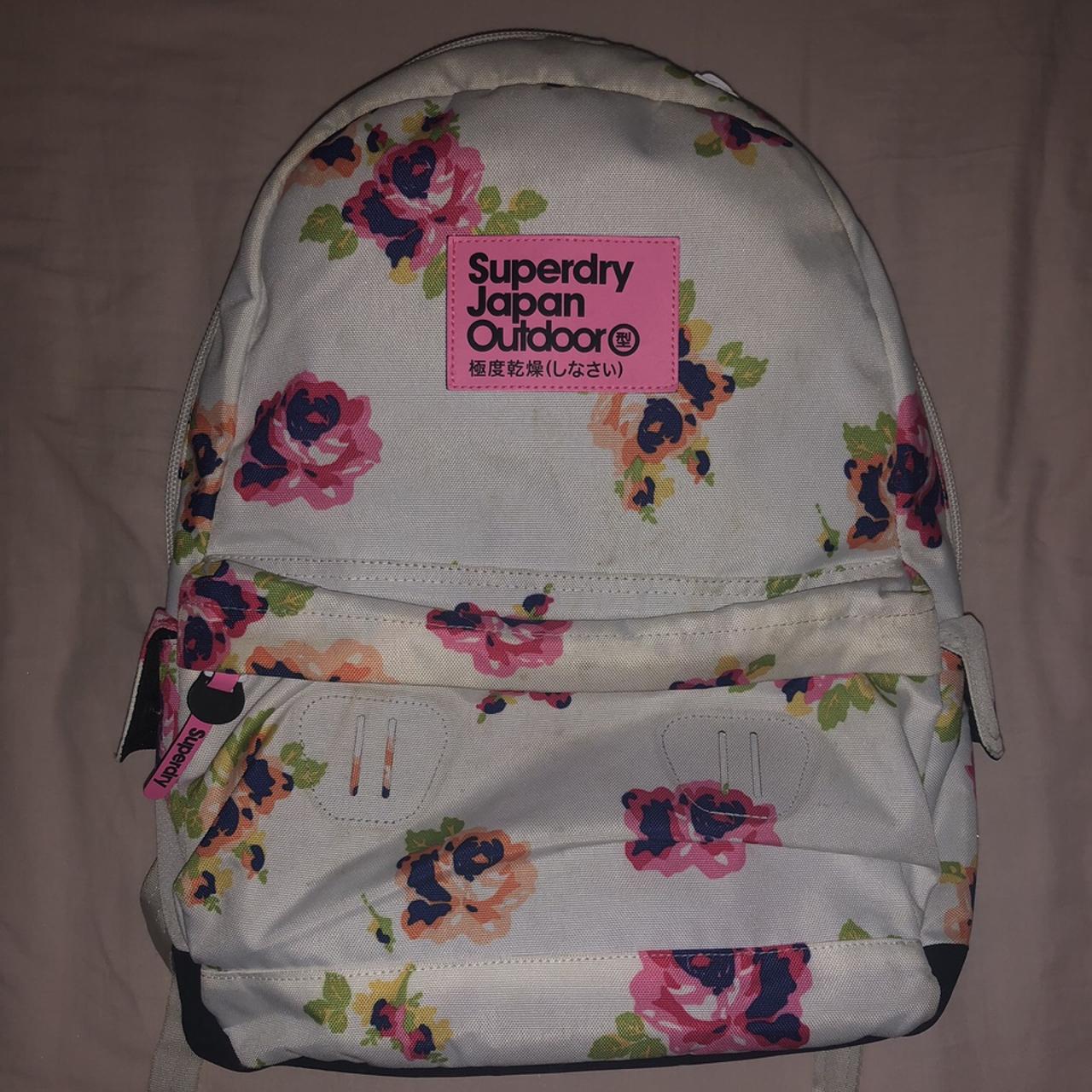 SUPERDRY Japan outdoor backpack floral design •... Depop