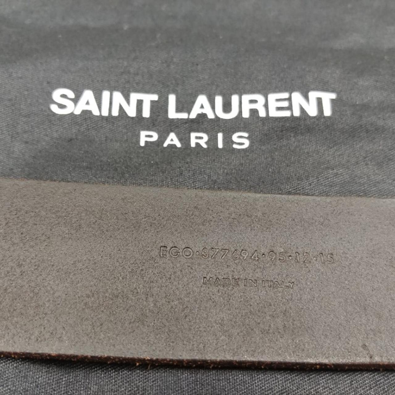 Saint Laurent YSL Monogram Leather Belt *SMOKE FREE - Depop