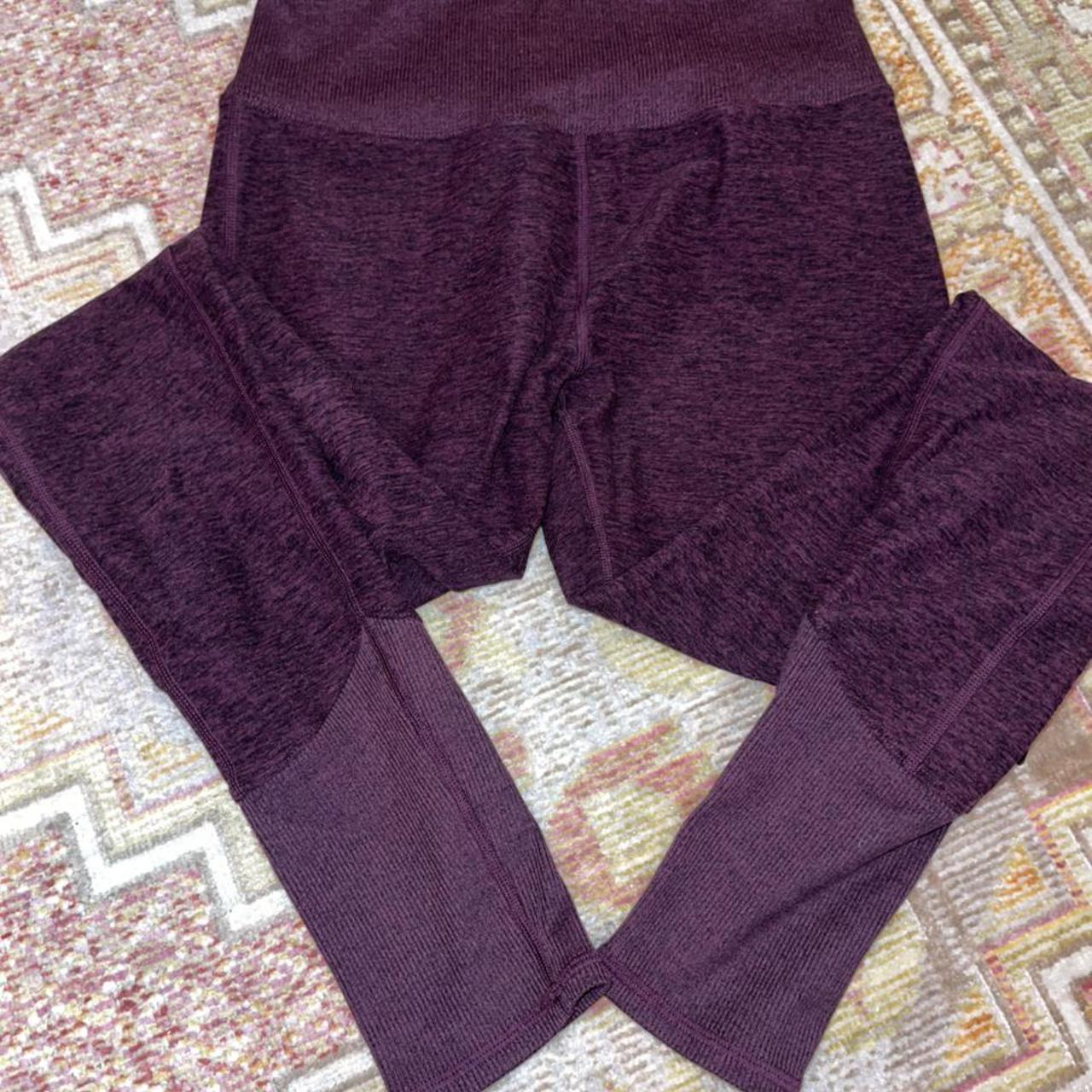 Purple heathered ALO leggings, worn 3 times! Super - Depop