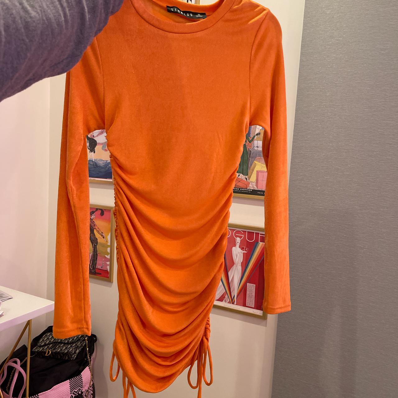 Orange Lioness dress with ties on side! Perfect - Depop