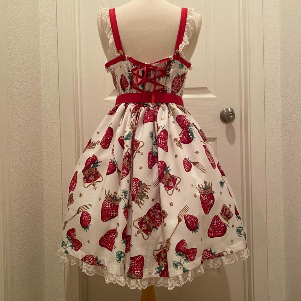 Angelic Pretty - Royal Crown Berry JSK -... - Depop