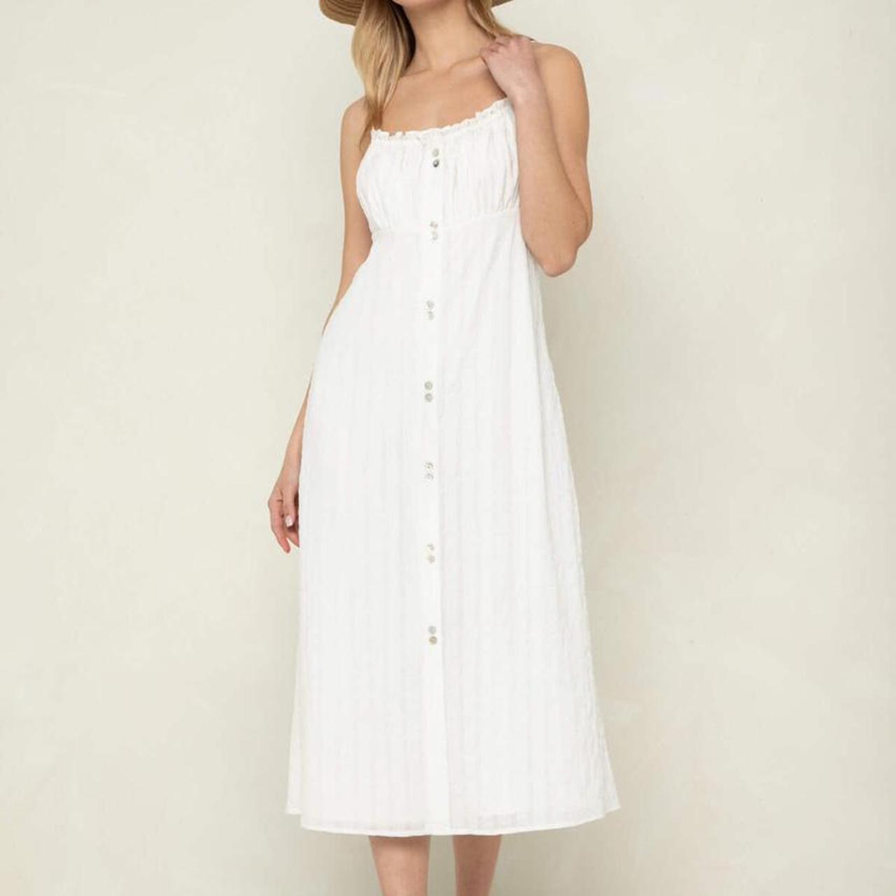 White Midi Dress Oak and Fort Dress SHIPPING... Depop