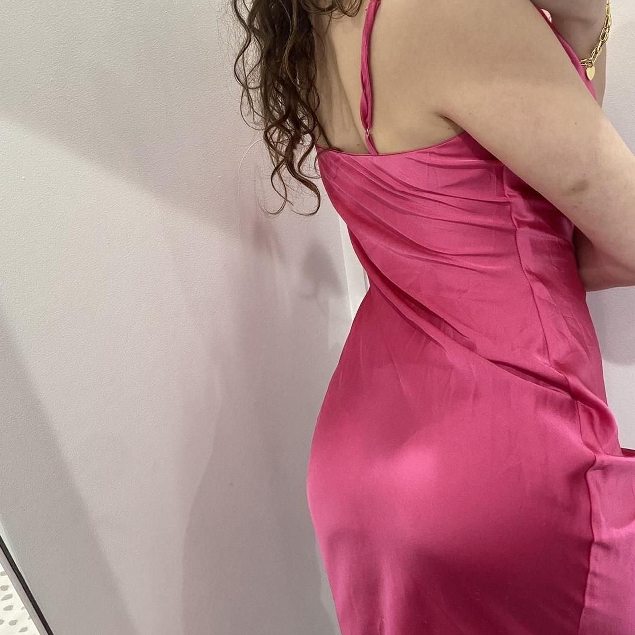 Product Image 3 - hot pink satin slip dress.
