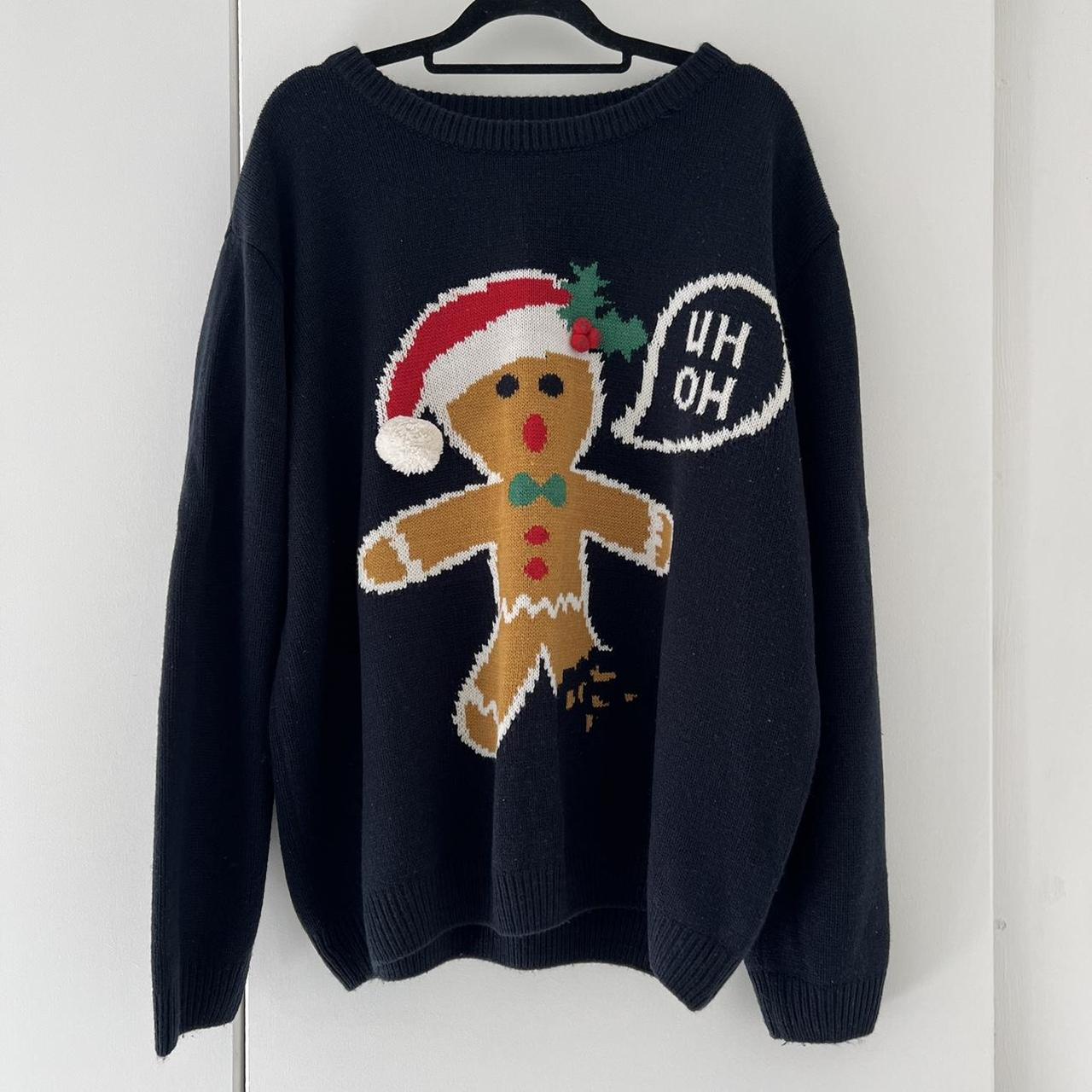 Gingerbread man Christmas jumper Condition very... Depop