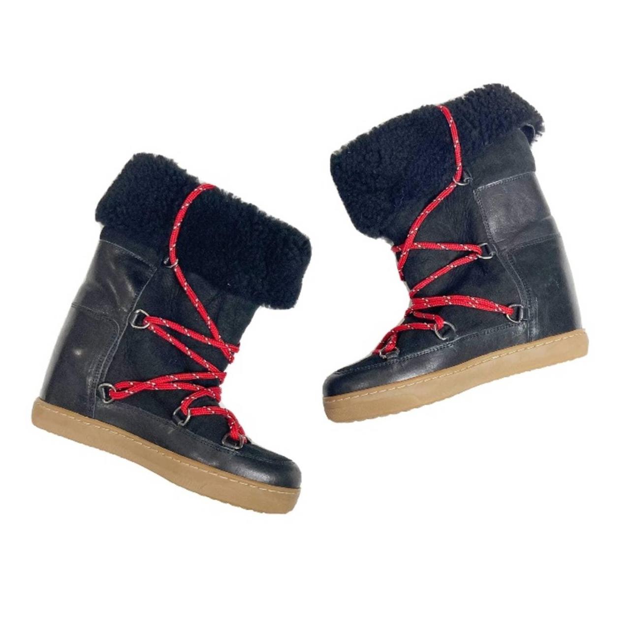 isabel marant boots red laces