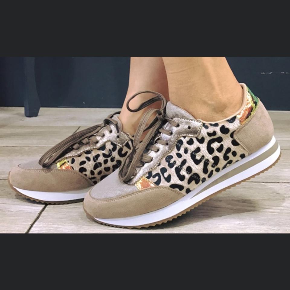 redz leopard print trainers