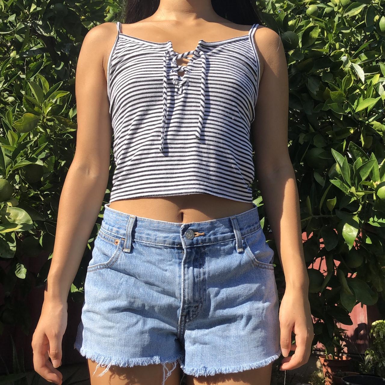 Cropped Tank Striped Tie Front Crop Top Forever 21 Forever 21 Tie