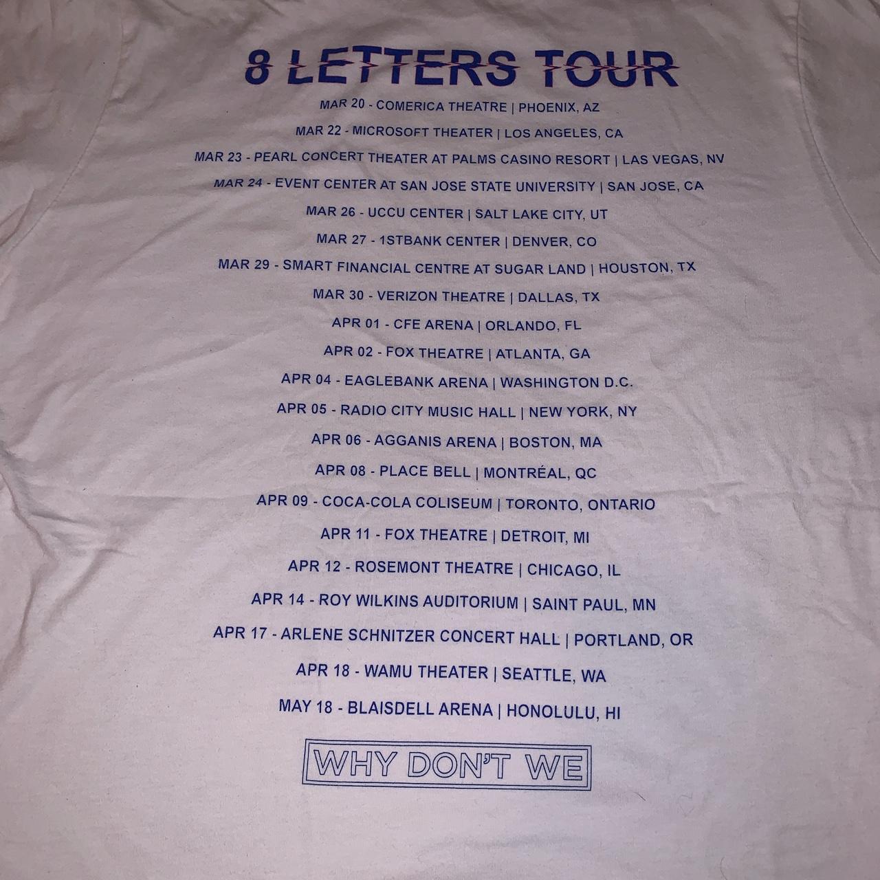 why don t we 8 letters tour shirt authentic bought Depop