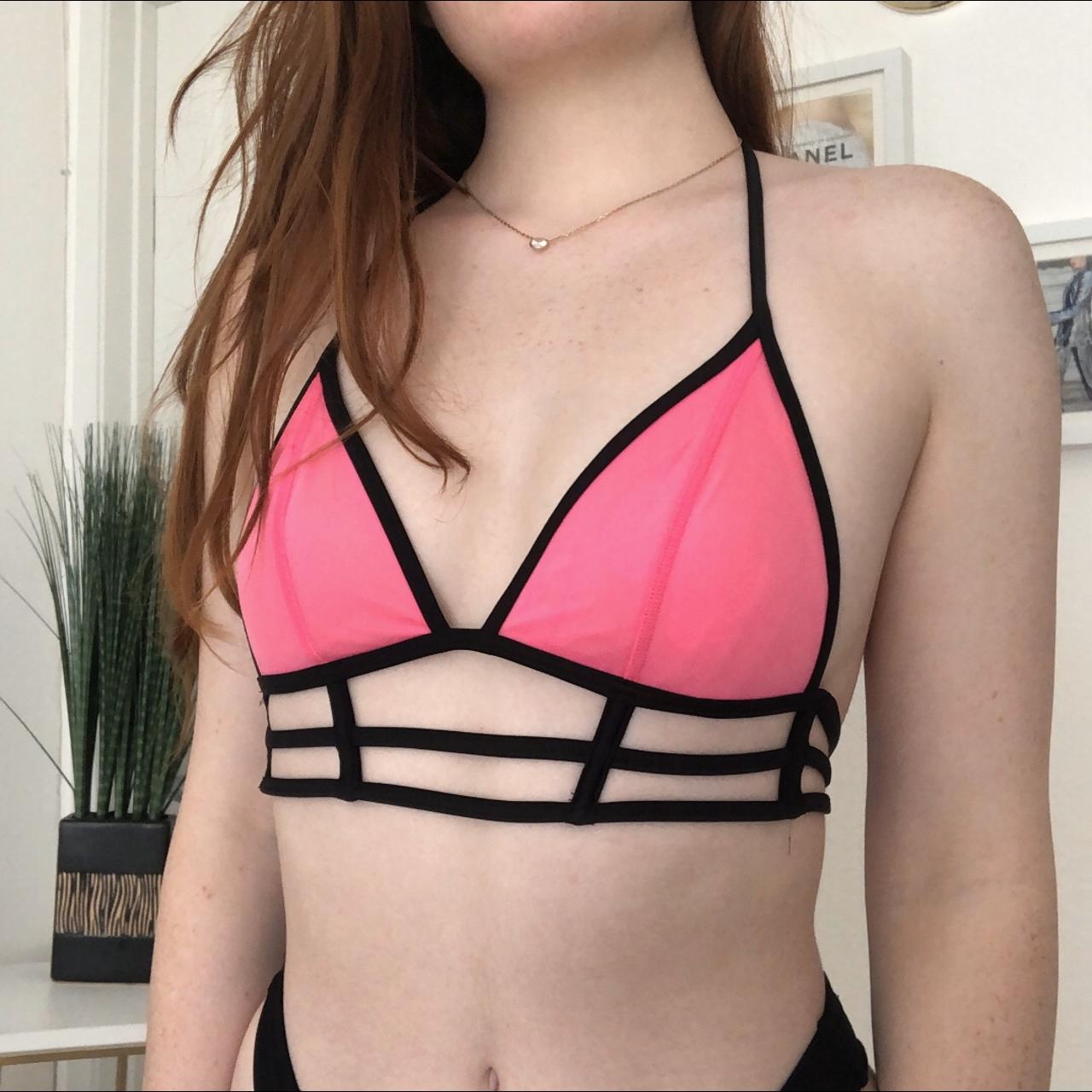 Pink gucci-bikini - Depop