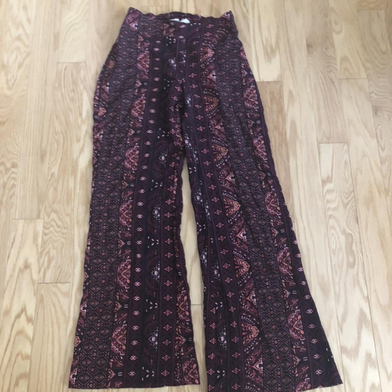 patterned flare pants