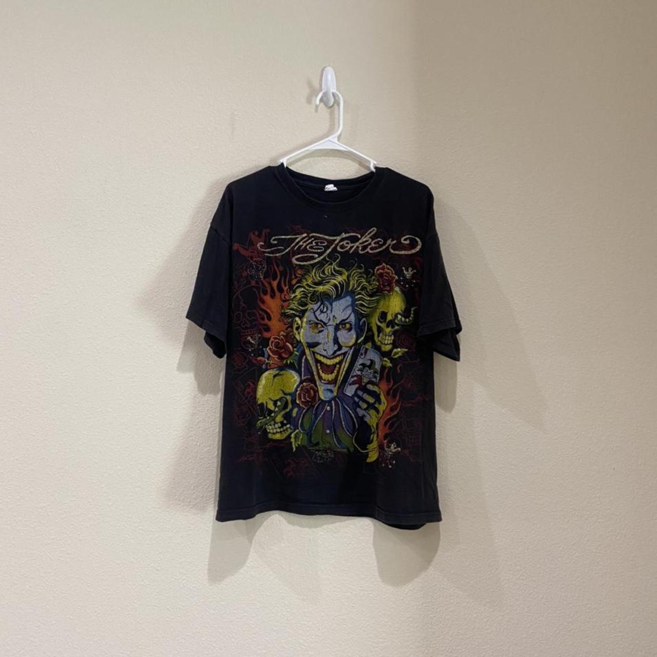 vintage the joker ed hardy like tshirt marked size... - Depop