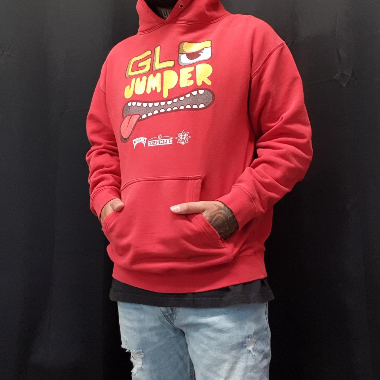 Hype Men's Red and Yellow Hoodie