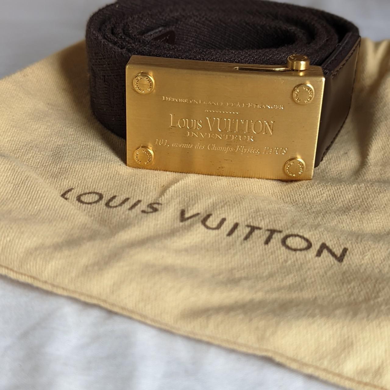 Louis Vuitton belt used a few times, still in great - Depop