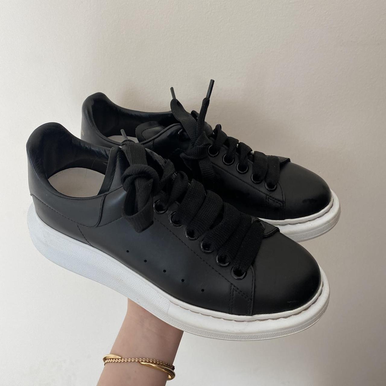 Alexander McQueen black platform trainers Bought as... - Depop