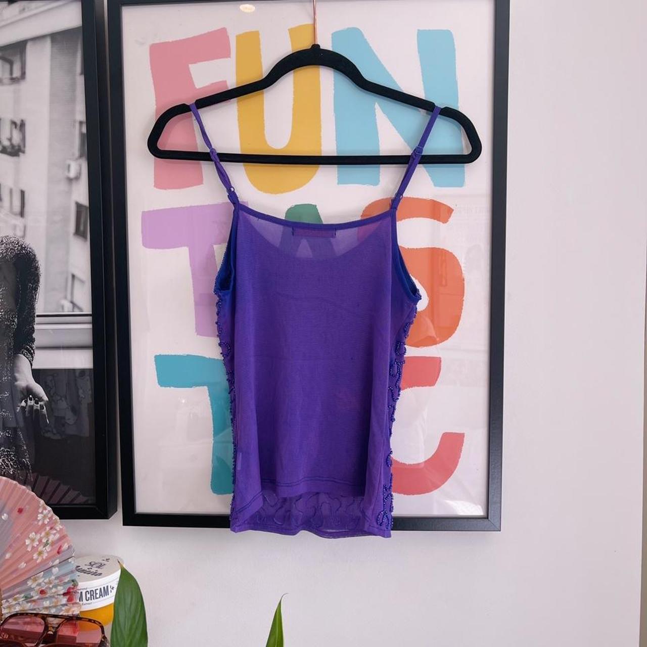 ASBANO BUTTERFLY EMBROIDERED SEQUINS CAMI TOP... Depop