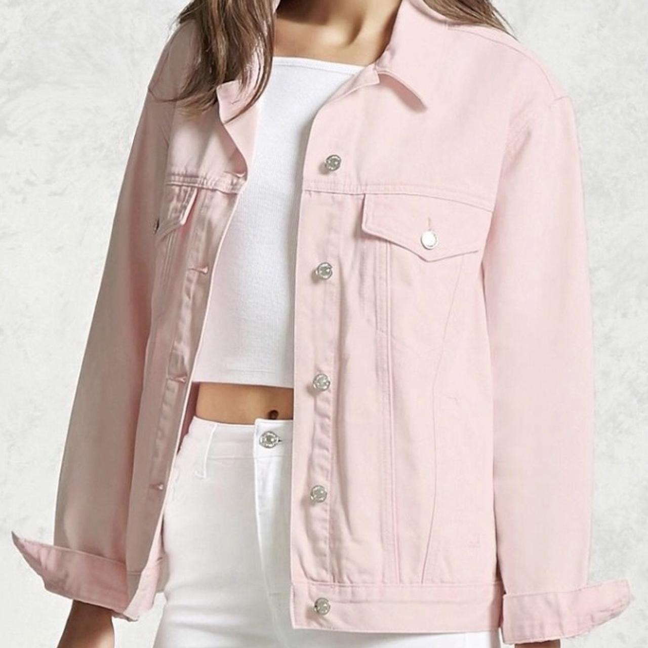 Forever 21 pink denim jacket best sale