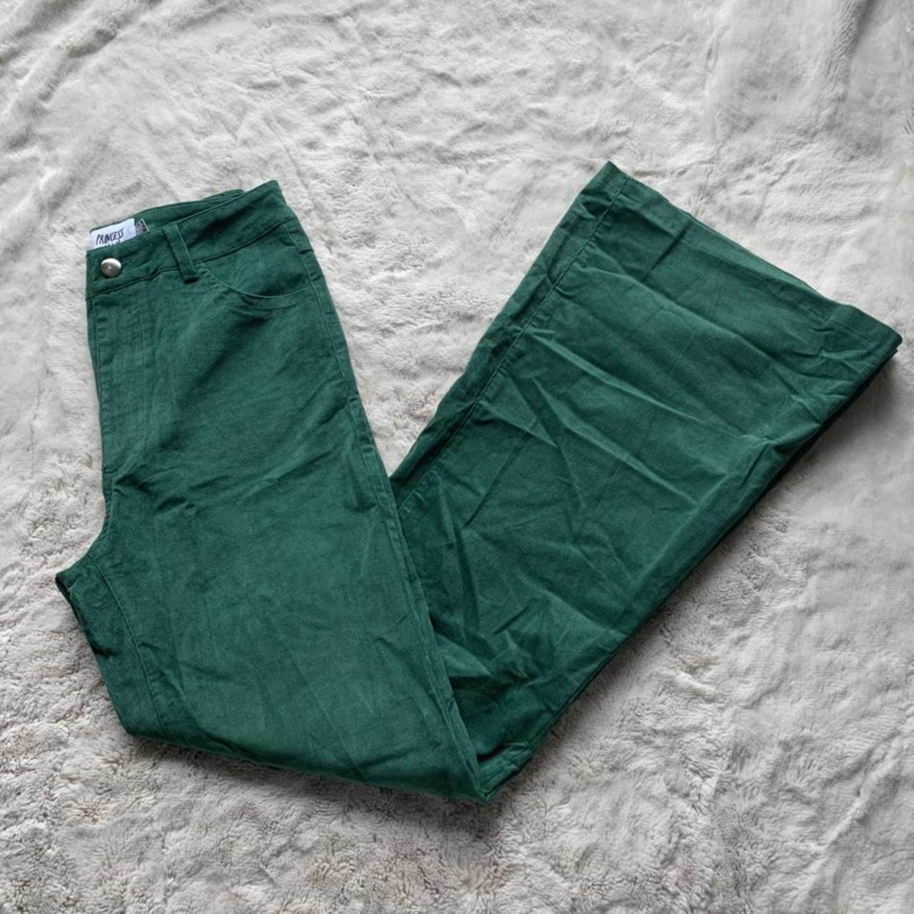 ☀️ PRINCESS POLLY- green flared pants ☀️ long... - Depop