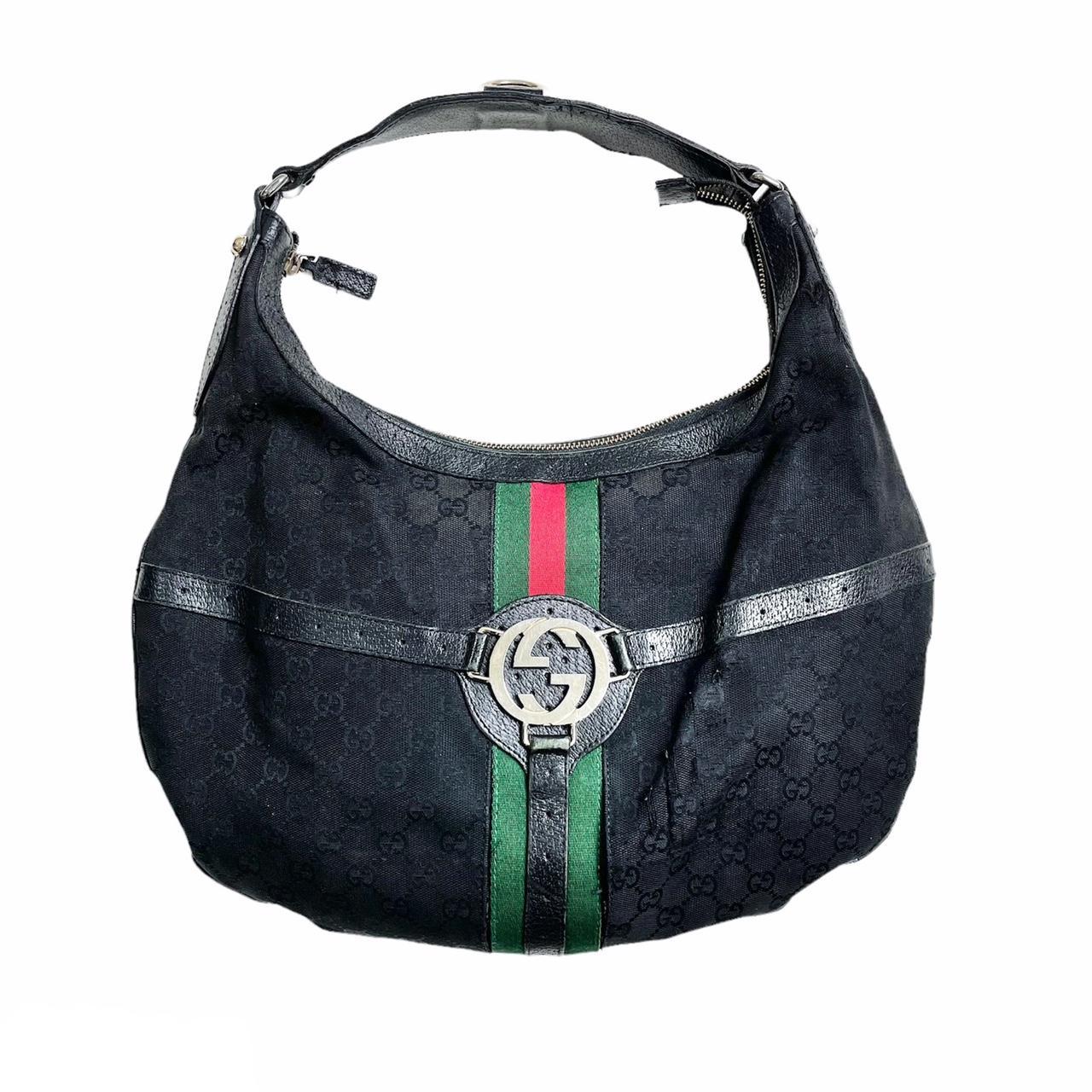 Vintage Gucci monogram shoulder bag Length... Depop