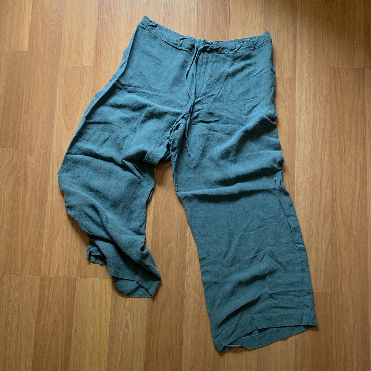 Women's Blue and Green Trousers