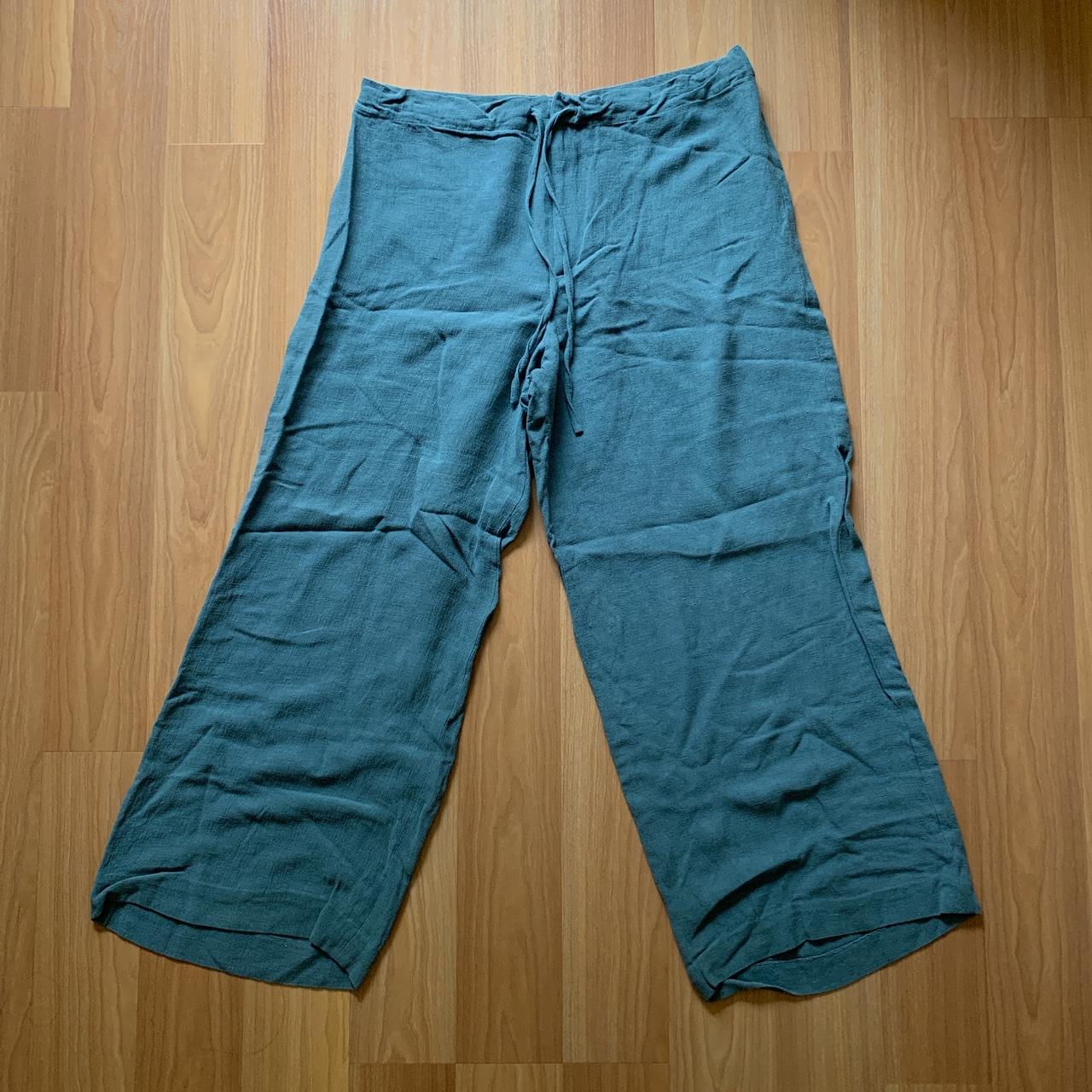 Women's Blue and Green Trousers (2)
